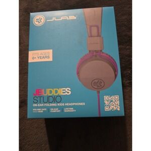 JLab JBuddies Studio On-Ear Folding  Kids WIRED Purple Headphones - New